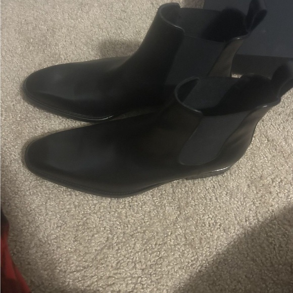 Black Leather Chelsea Boots - Picture 2 of 4